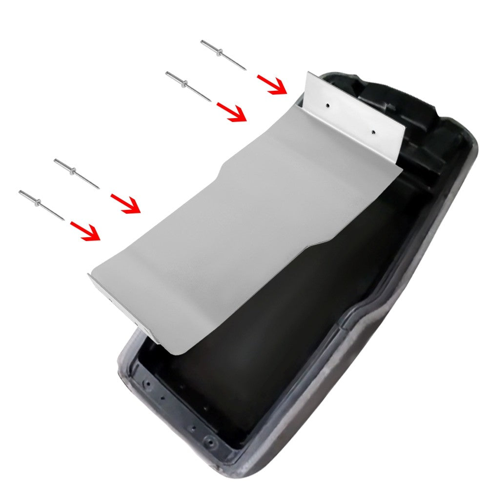 Front Metal Arm Rest Lid Reinforcement Repair Kit For 60/40 Bench Seat Style