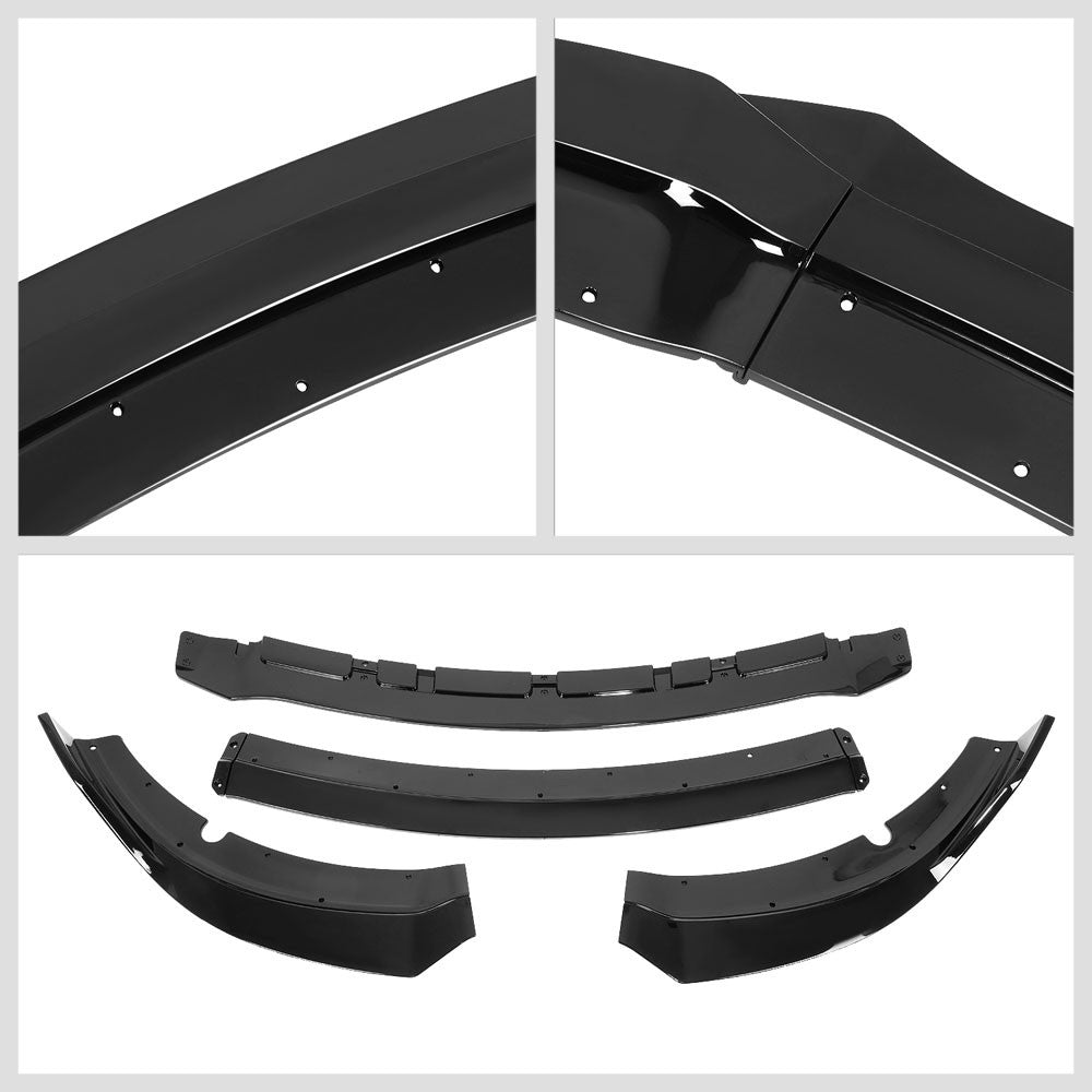 [Painted Gloss Black] Front Bumper Lip Guard V2 For 15-20 Dodge Charger SRT LD