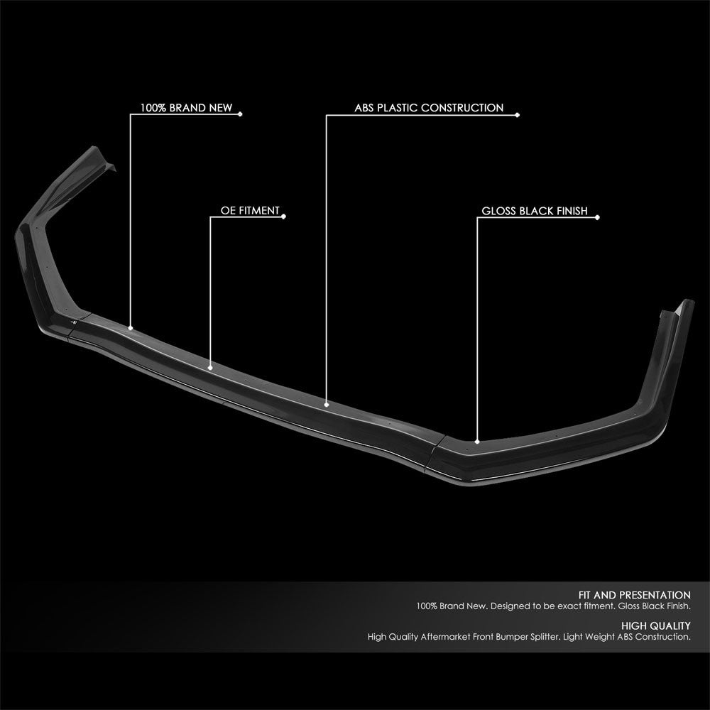 [Painted Gloss Black] CS-Style Front Bumper Lip Guard For 15-20 Subaru WRX STI