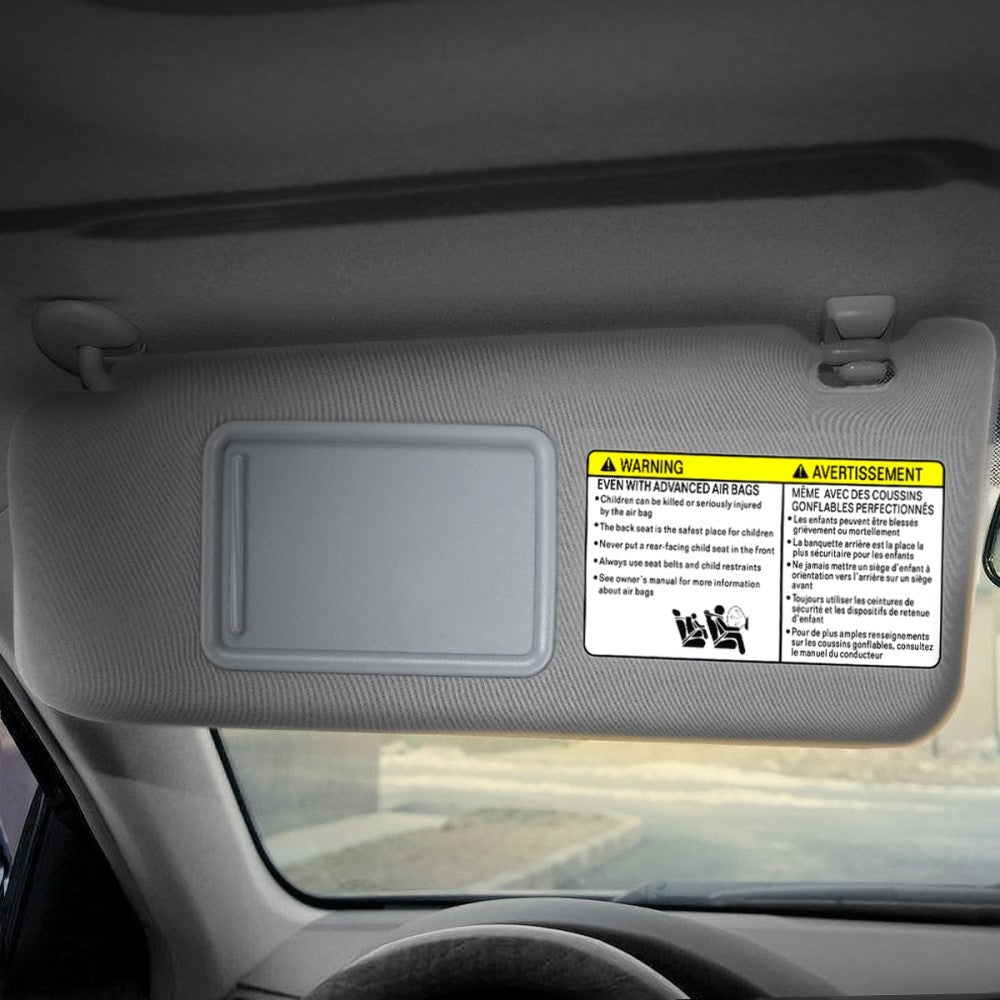 Grey Drive Side (Left) OE Style Sun Visor Sunshade For 05-15 Tacoma Double Cab