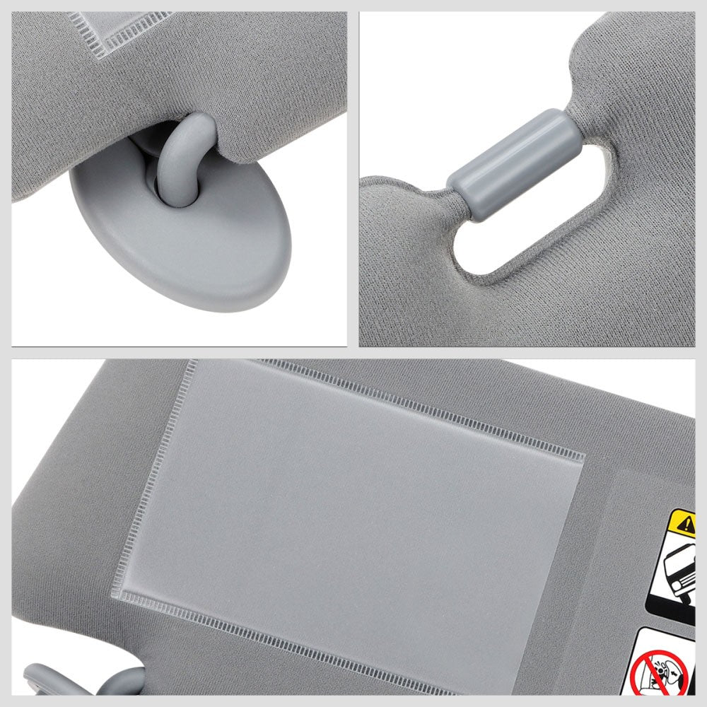 Grey Drive Side (Left) OE Style Sun Visor Sunshade For 05-15 Tacoma Double Cab
