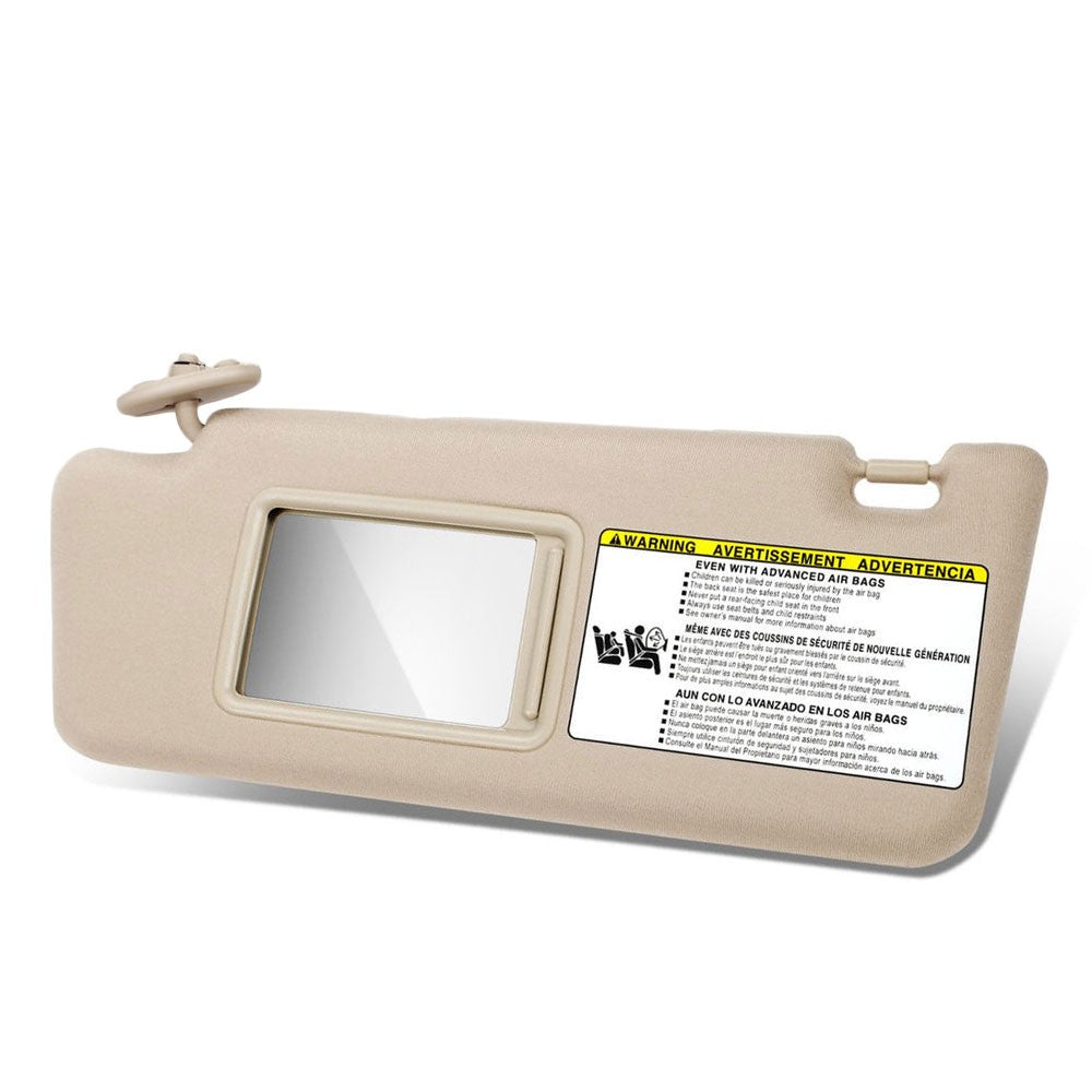 Beige Drive Side (Left) Sun Visor Sunshade 05-15 Tacoma Double Cab BFC-SVR-TY-0241