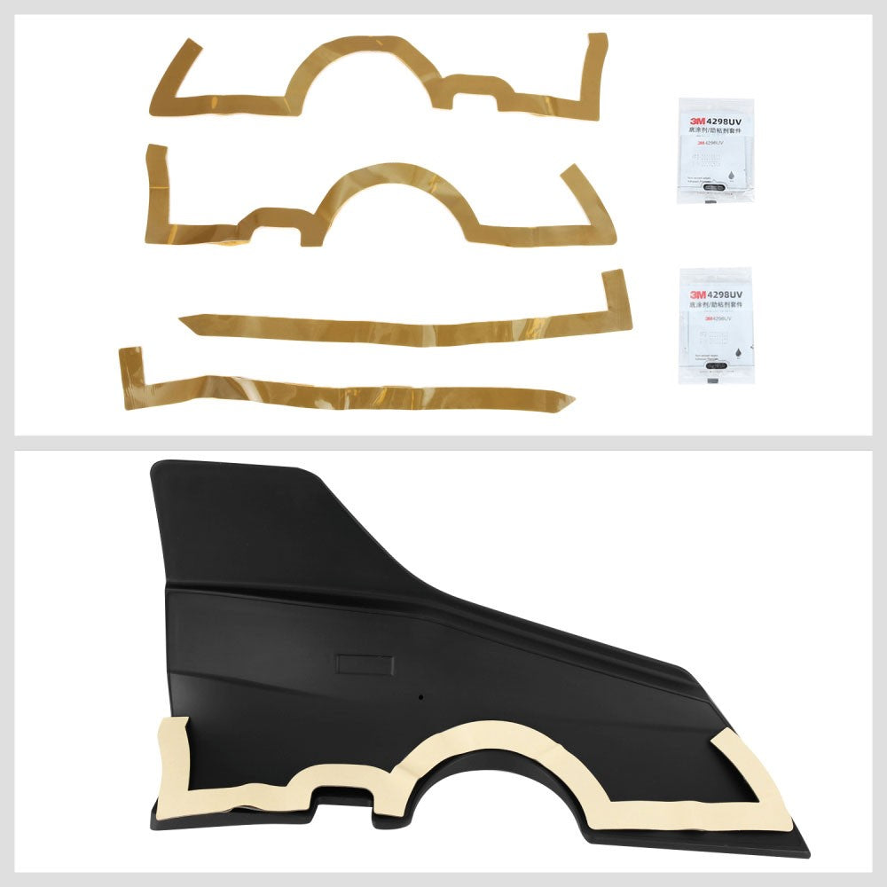 Rear Left+Right Black Matte Door Side Skirt Panel Splitter 17+ Tesla Model 3 BFC-SDSK-TY-0259