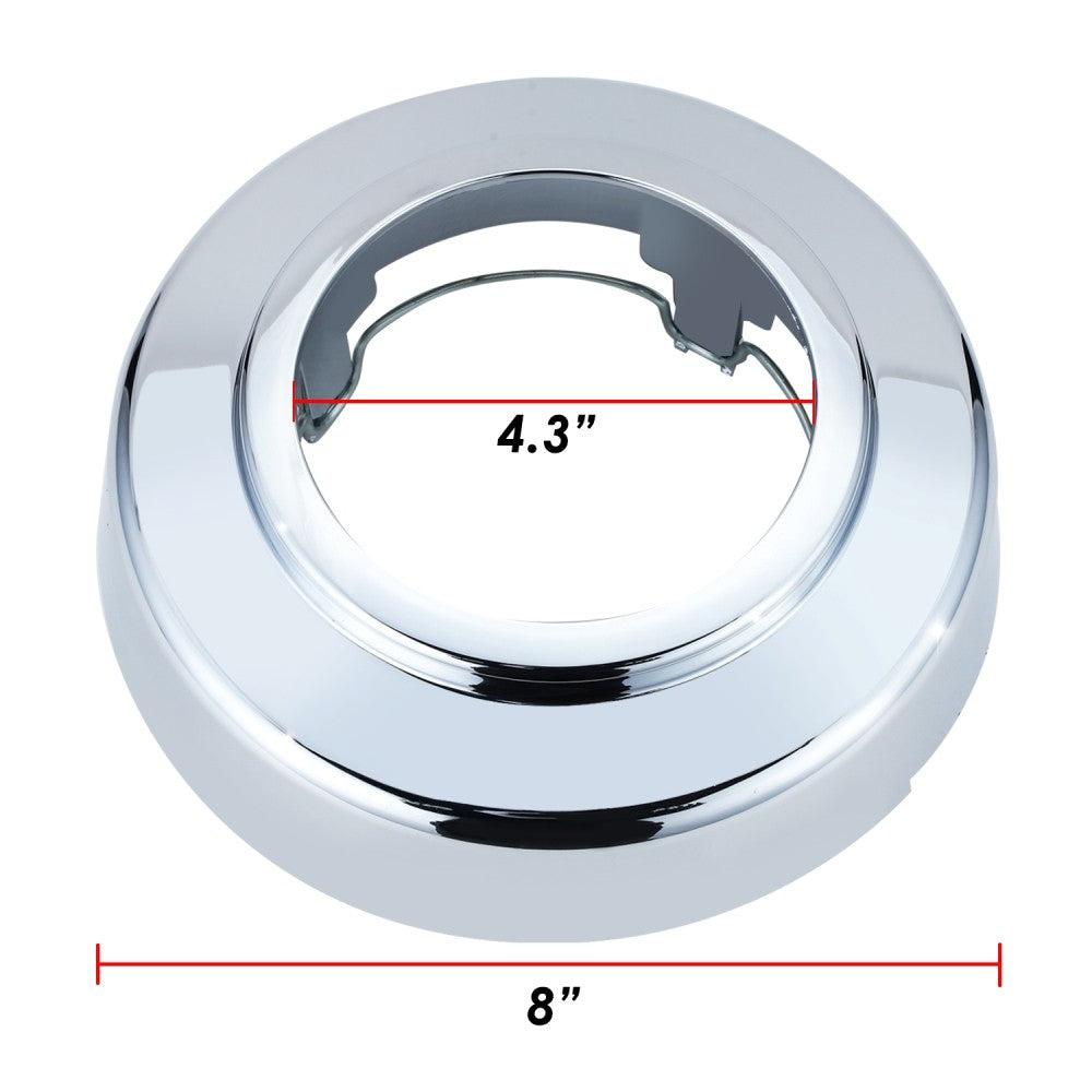 2x Push-On Factory Style Chrome Wheel Rim Cap 8"x2.5" 95+ Ford E-Series 16x7 BFC-WRC-TY-0263