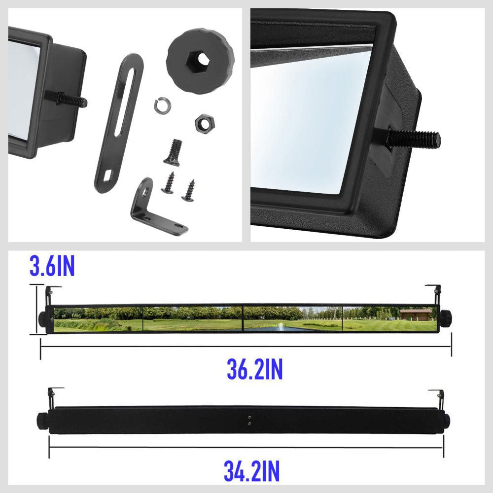 2x Golf Cart 5-Panel Wink Rear View Mirror Club Car EZGO Precedent Yamaha BFC-RVM-TY-0271