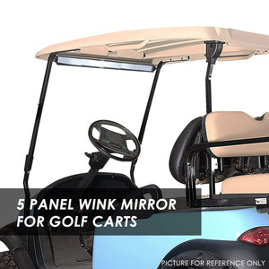 2x Golf Cart 5-Panel Wink Rear View Mirror Club Car EZGO Precedent Yamaha BFC-RVM-TY-0271