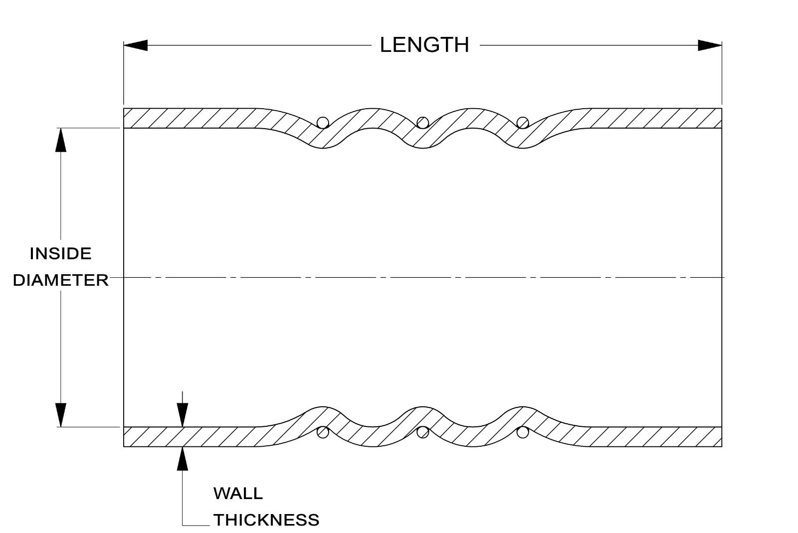 HPS Orange Silicone CAC Hose HOT Side CAC-500-L10-HOT CAC-500-L10-HOT