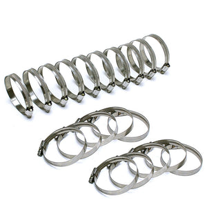 20x HPS 7/16" - 11/16" (11mm - 17mm) Stainless Steel Embossed Hose Clamps SAE 4-Performance-BuildFastCar