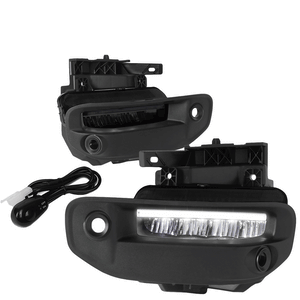 Smoked Lens LED Front Bumper Fog Light Lamps+DRL Bar 19-22 Ram 1500 BFC-FOLK-351-SM