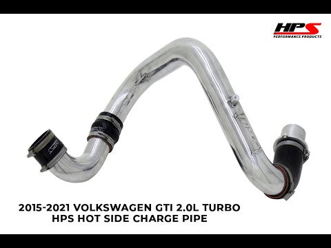 HPS Polish Hot Side Intercooler Charge Pipe For 15-21 Audi A3/S3 TT/TTS / VW Golf GTI Jetta 1.8T 2.0T
