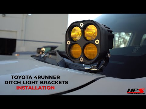 HPS A-Pillar Fog Light Pod Hood Ditch Light Bracket Mount For 10-24 Toyota 4Runner N280