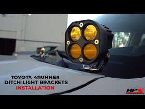 HPS A-Pillar Fog Light Pod Hood Ditch Light Bracket Mount For 10-22 Toyota 4Runner N280