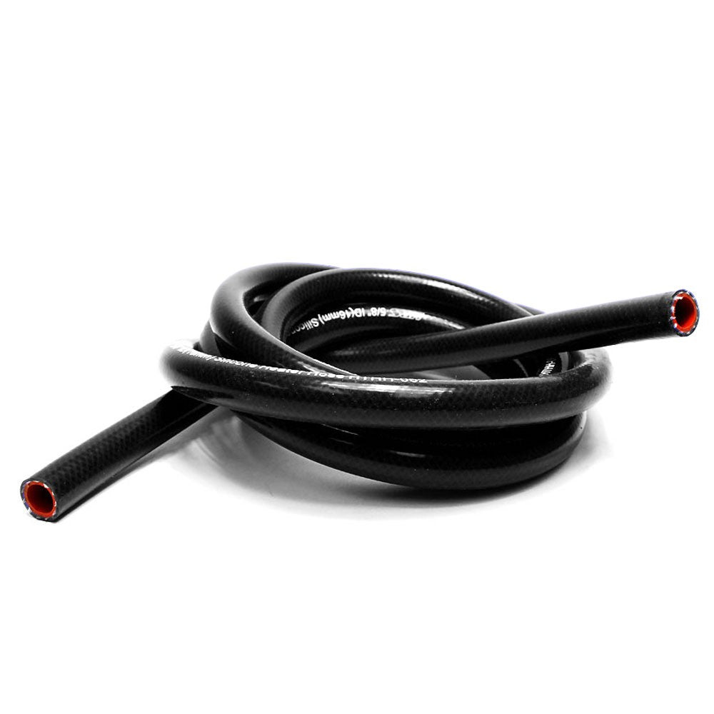 HPS 1-Feet Black 1/8&quot; (3mm) ID High Temp Silicone Heater Hose Coolant Turbo-Universal Hose-BuildFastCar-HTHH-013-BLK