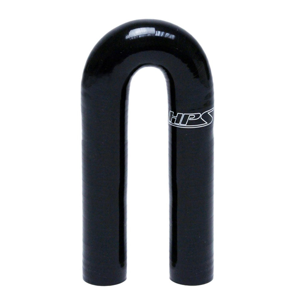 HPS 4.5" Length 1" (25mm) ID Black 4Ply Elbow Couple Silicone 180 Degree Coolant Hose-Performance-BuildFastCar