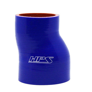 HPS 2.5">3.5" (63mm>89mm) ID Blue Silicone Offset Reducer Coupler Hose 3" L Long-Performance-BuildFastCar