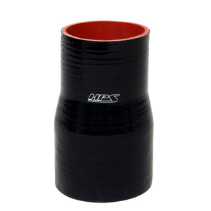HPS 4" Length 2.75" - 4" (70mm - 102mm) ID Black 4-Ply Silicone Reducer Coupler Hose-Performance-BuildFastCar