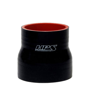 HPS 3" Length 2" - 2.38" (51mm - 60mm) ID Black 4-Ply Silicone Reducer Coupler Hose-Performance-BuildFastCar