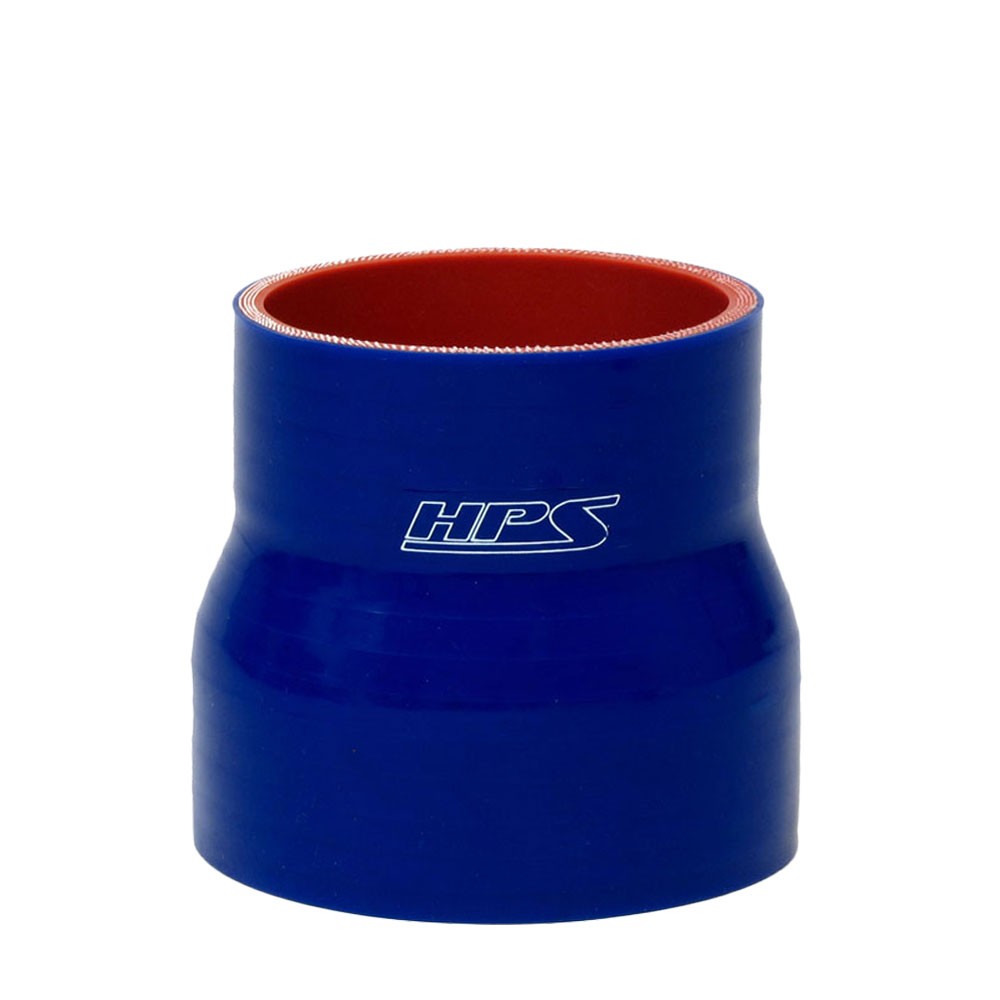 HPS 3&quot; Length 3&quot; - 4&quot; (76mm - 102mm) ID Blue 4-Ply Silicone Reducer Coupler Hose-Performance-BuildFastCar