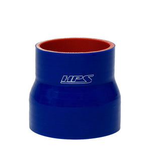 HPS 2-1/4" Length 2.5" - 3"(63mm - 76mm) ID Blue 4-Ply Silicone Reducer Coupler Hose-Performance-BuildFastCar