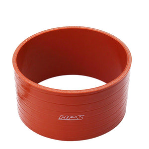HPS 5" (127mm) ID Orange 4Ply Aramid Silicone Straight Coupler Hose 4" Long-Performance-BuildFastCar