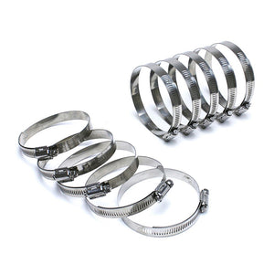 10x HPS 117-140mm Stainless Steel Worm Gear Liner Clamp For 108mm-127mm ID Hose-Performance-BuildFastCar