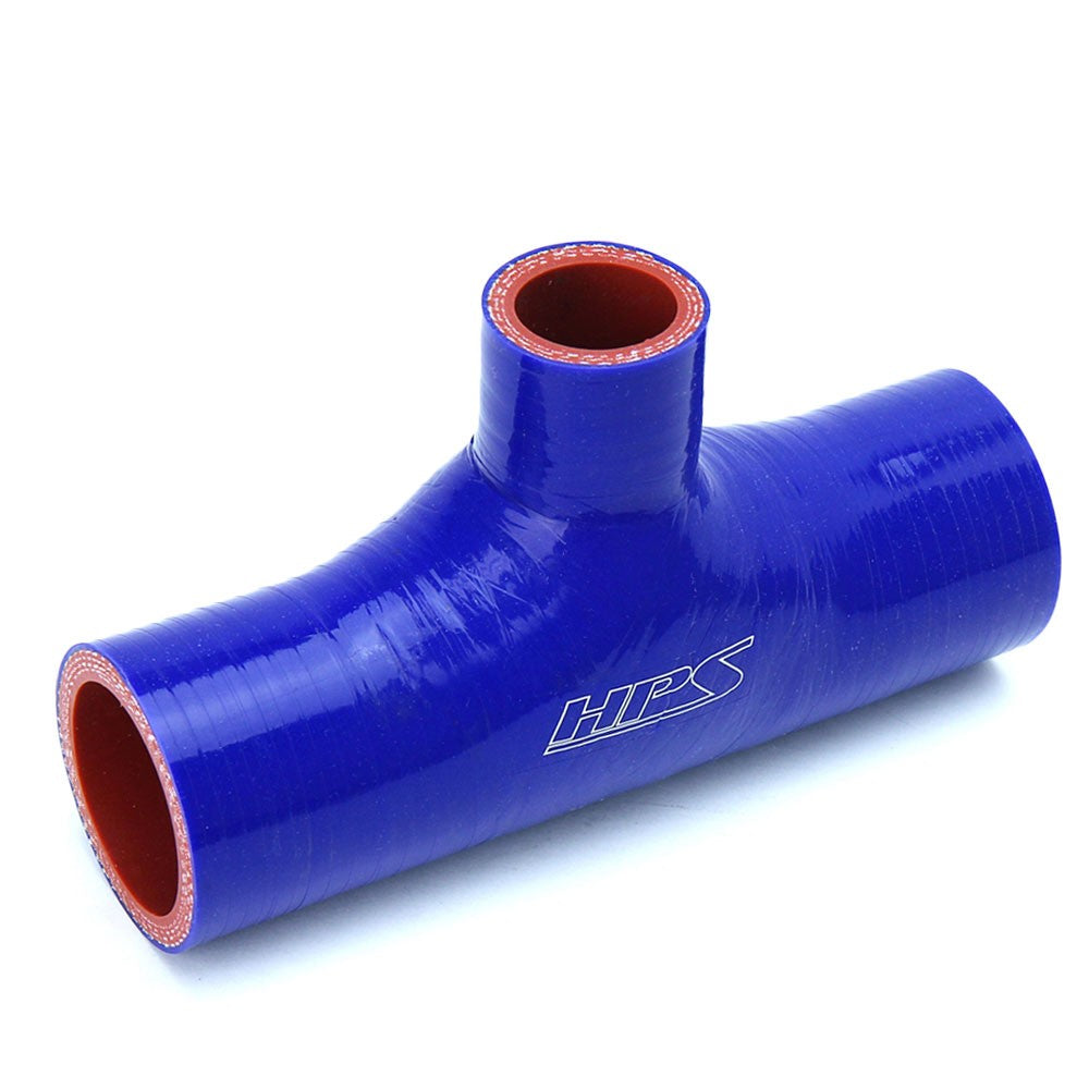 HPS 1.25&quot; (32mm) ID Blue Silicone Coupler Coolant T Shape Hose Tee Adapter 6&quot; L-Performance-BuildFastCar