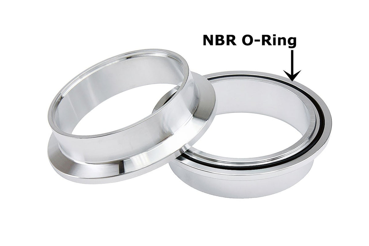 HPS 4-1/2" (114mm) Stainless V-Band Clamp+Aluminum Flanges NRB O-Ring For Turbo
