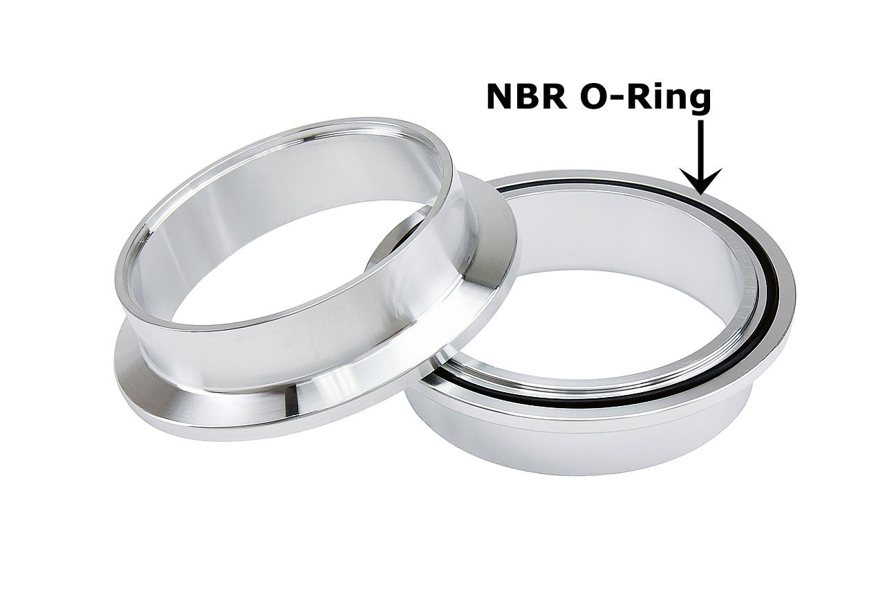 HPS 4-1/2" (114mm) Stainless V-Band Clamp+Aluminum Flanges NRB O-Ring For Turbo