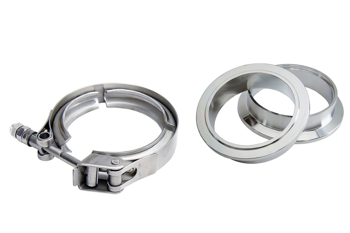 HPS 3" (76mm) Stainless Steel V-Band Clamp+Flanges For Exhaust Turbo Downpipe